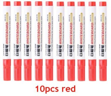 10Pcs Uitwisbare Whiteboard Marker Pen Kantoor Droge Wissen Markers Blauw Zwart Rood White Board Markers Office School Supplies Pennen