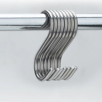 10pcs Universal Stainless Steel S-type hook Stainless steel kitchen ware hook cross bar hook portable small metal