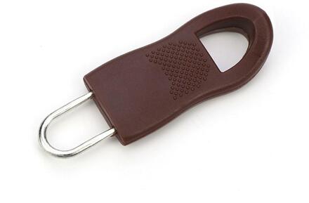 10Pcs Universele Afneembare Rits Puller Set Mode Vrouwen Trui Gesp Riem Jurk Elastische Lederen Broeksbanden Brede Pin Wa C3M1 bruin 10stk L