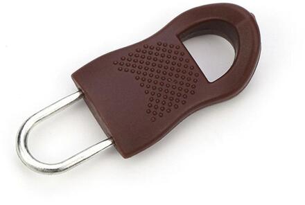 10Pcs Universele Afneembare Rits Puller Set Mode Vrouwen Trui Gesp Riem Jurk Elastische Lederen Broeksbanden Brede Pin Wa C3M1 bruin 10stk S