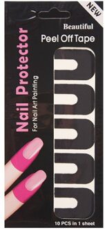 10Pcs/Vel Nagellak Varnish Protector Stickers Holder Tool Creatieve U-vorm Spill-Proof Duurzaam Manicure tool Vinger Cover 01