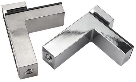 10Pcs Verstelbare Glasklem F Vorm Glas Vergulde Beugels Zinklegering Chroom Plank Houder Ondersteuning Beugels Klemmen Thuis