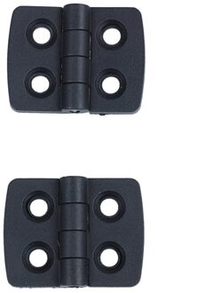 10Pcs Versterkte Zwarte Plastic Deur Scharnieren 40Mm X 30Mm