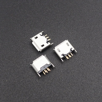 10pcs Vertical MICRO mini USB 5pin female seat 180 degrees jack 5P Direct plug-in USB connector