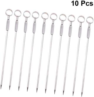 10Pcs Voedsel Steekt Draagbare Hartvormige Dessert Picks Cocktail Voorgerecht Picks Voor Banket Festival Fruit Tandenstoker ronde Circles