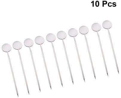 10Pcs Voedsel Steekt Draagbare Hartvormige Dessert Picks Cocktail Voorgerecht Picks Voor Banket Festival Fruit Tandenstoker ronde