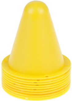 10Pcs Voetbal Rugby Speed Training Apparatuur Schaatsen Skateboard Mark Cup Ruimte Marker Kegels Slalom Roller Skate Stapel Cup geel