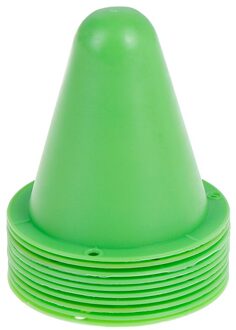 10Pcs Voetbal Rugby Speed Training Apparatuur Schaatsen Skateboard Mark Cup Ruimte Marker Kegels Slalom Roller Skate Stapel Cup groen