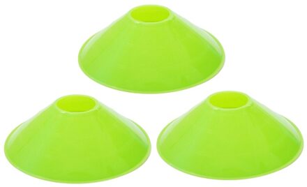 10Pcs Voetbal Training Teken Schotel Plaat Kegel Obstakel Marker Lade Voetbal Training Disc Apparatuur Gewone Ronde Mond (Geel) blauw