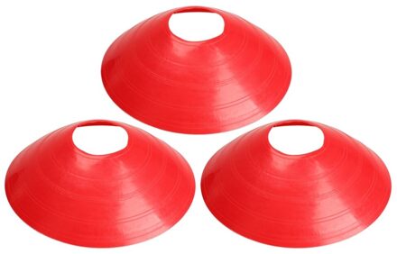 10Pcs Voetbal Training Teken Schotel Plaat Kegel Obstakel Marker Lade Voetbal Training Disc Apparatuur Gewone Ronde Mond (Geel) groen