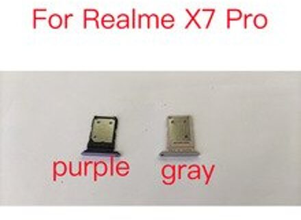 10Pcs Voor Realme X7 Pro Realmex7pro Originele Telefoon Behuizing Sim Tray Adapter Micro Sd-kaart Lade Houder paars