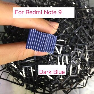 10Pcs Voor Xiaomi Redmi Note 9 Note 9 10X Reader Sim-kaart Lade Houder Slot Adapter Vervanging Deel note 9 donker blauw