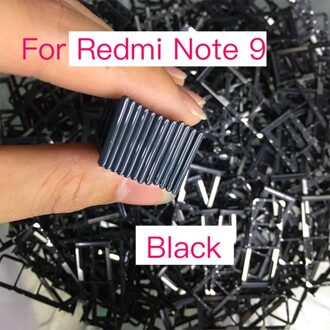 10Pcs Voor Xiaomi Redmi Note 9 Note 9 10X Reader Sim-kaart Lade Houder Slot Adapter Vervanging Deel note 9 zwart