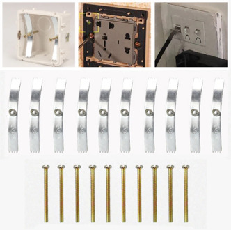 10pcs Wall Socket Mount Cassette Repair Screw Hook Steel Junction Fixed Switch Box Repair Tool Repairing Accessories