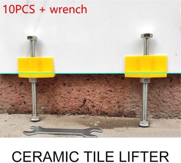 10Pcs Wandtegel Klepstandsteller Leveler Locator Aanpassing Hoogte Regulator Stijgende Leveling Systeem Bouw Gereedschap Vloertegels