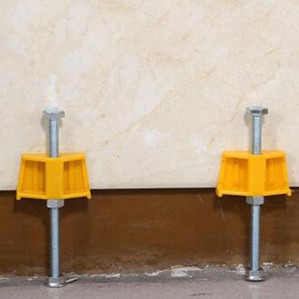 10Pcs Wandtegel Tool Tegel Leveler Leveling Systeem Spacer Fijne Bolt Schroefdraad Richter Locator Tool Stijgende Hoogte D8I6