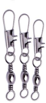 10Pcs Wartels Interlock Snap Vissen Lokken Tackles Gear Accessoires Connector Koper Wartels Pin Bearing Rolling Solid Fish Tool