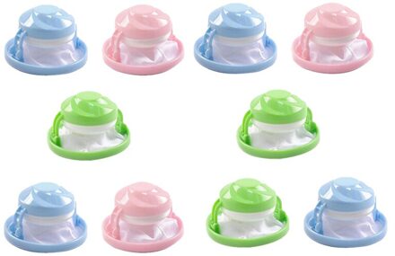 10Pcs Wasmachine Filter Zwevende Pluisjes Haar Catcher Mesh Filter Bag Drijvende Wasserij Lint Mesh Bag, Willekeurige Kleur