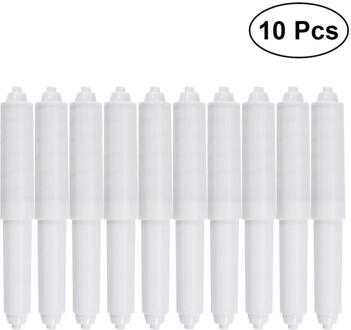 10Pcs Wc-papier Roller Fit Alle Stijl Plastic Lente Geladen Wit Toiletpapier Roller Badkamer Papier Houder Vervanging