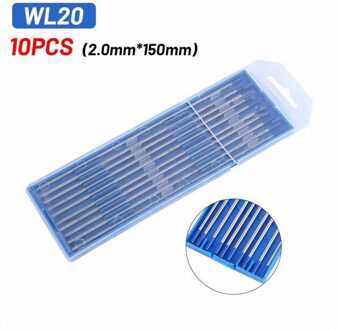 10Pcs WL20 Wolfraam Elektrode Lassen Tig Staaf 1.0/1.6 /2.0/2.4/3.0/3.2/4.0*150Mm Voor Carbon Staal Roestvrij Staal Koper Legering 2 0 150
