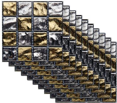 10Pcs Zelfklevende Badkamer Keuken Decor Thuis Muur 3D Tegel Sticker Jaar Kerst Decoraties Voor Huis Baksteen sticker