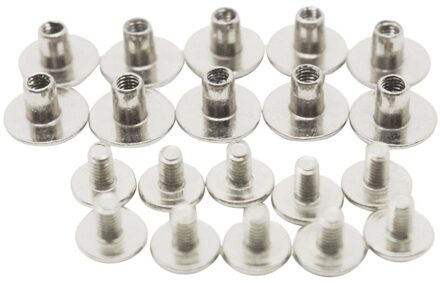 10Pcs Zilver Diy Leather Craft Band Portemonnee Metal Nail Klinknagels Chicago Schroeven