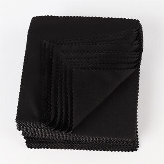 10pcs Zwarte Bril Doek Microfiber Cleaner Doeken Reinigen Glazen Lens Kleding Zwarte Brillen Doek Eyewear Accessoires