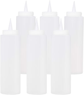 10s Poffertjes beslag flessen 400 ml - 10x Doseerflessen transparant