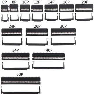 10set 6/8/10/12/14-50Pin IDC Socket Pin Dual Row Pitch 2.54mm IDC Connector 6-50 Pin Cable Socket