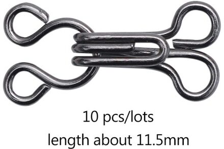 10Set Metalen Kraag Haak 11.5-17Mm Metalen Gesp Voor Beha/Jurk/Corset/Kraag/Tas/Shirt Kledingstuk Naaien Accessoires zwart 11.5mm