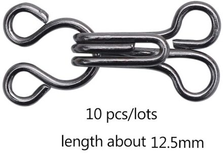 10Set Metalen Kraag Haak 11.5-17Mm Metalen Gesp Voor Beha/Jurk/Corset/Kraag/Tas/Shirt Kledingstuk Naaien Accessoires zwart 12.5mm