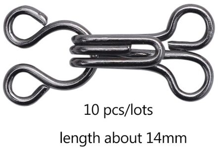10Set Metalen Kraag Haak 11.5-17Mm Metalen Gesp Voor Beha/Jurk/Corset/Kraag/Tas/Shirt Kledingstuk Naaien Accessoires zwart 14mm