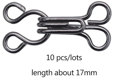 10Set Metalen Kraag Haak 11.5-17Mm Metalen Gesp Voor Beha/Jurk/Corset/Kraag/Tas/Shirt Kledingstuk Naaien Accessoires zwart 17mm