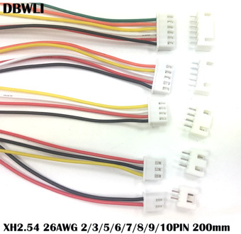 10Sets JST XH2.54 XH 2.54mm Wire Cable Connector 2/3/4/5/6/7/8/9/10 Pin Pitch Male Female Plug Socket 20cm Wire Length 26AWG
