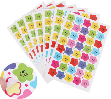 10Sheets/400Pcs Smiley Face Star Stickers Decal School Cute Children Teacher Reward Sticker Label DIY Diary Sticker Daily Gifts