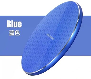 10W 15W Qi Draadloze Oplader Pad Voor Iphone X Xr Xs Max 8 Snelle Wirless Opladen Voor Samsung huawei Telefoon Qi Lader Draadloze blauw
