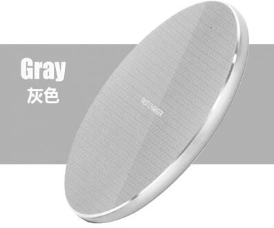 10W 15W Qi Draadloze Oplader Pad Voor Iphone X Xr Xs Max 8 Snelle Wirless Opladen Voor Samsung huawei Telefoon Qi Lader Draadloze grijs