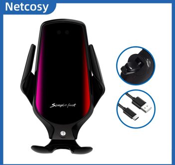 10W Eenvoudige Snelle Draadloze Oplader R3 Smart Sensor Auto Draadloze Opladen Houder Voor Iphone 8 8P X Xs xr Xs Max 11 11Pro 11Pro Max goud