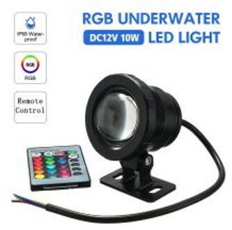 10W IP68 Waterdichte Rgb Led Onderwater Zwembad Licht Met Afstandsbediening Voor Tuin Fontein AC85-265V/DC12V DC 12V
