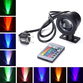 10W Led Onderwater Licht Rgb Multicolor Waterdichte Onderwater Verlichting Led Landschap Fontein Vijver Lamp Spotlight Onderwater Lamp EU zwart