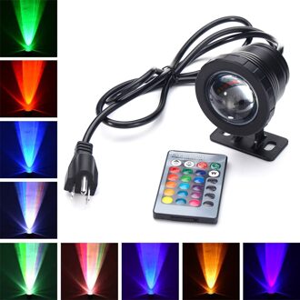 10W Led Onderwater Licht Rgb Multicolor Waterdichte Onderwater Verlichting Led Landschap Fontein Vijver Lamp Spotlight Onderwater Lamp US zwart