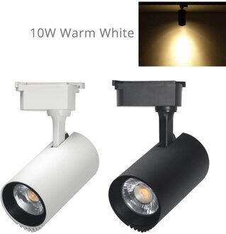 10W LED Spoor Licht 200-240V COB Spoor Spots Ciothing Winkel Showcase Binnenverlichting Moderne Track lichten 10W Wram wit / Zwart
