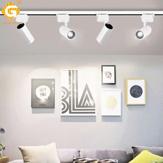 10W LED Spoor Licht 200-240V COB Spoor Spots Ciothing Winkel Showcase Binnenverlichting Moderne Track lichten Zwart / wit