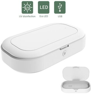 10W Qi Draadloze Opladen Draagbare Uv Telefoon Sterilisator Doos Persoonlijke Sanitizer Desinfectie Kast Cleaner single UV
