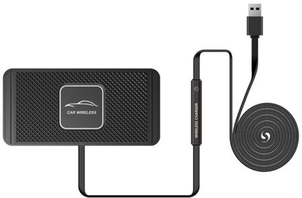 10W Qi Universele Auto Draadloze Oplader Opladen Pad Voor Iphone X Xr 11 Pro Snelle Telefoon Oplader Voor Samsung s9 Met Antislip Mat