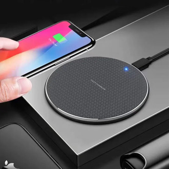 10W Qi Wireless Charger For iPhone 8 X XR XS Max QC3.0 10W Fast Wireless Charging for Samsung S9 S8 Note 9 S10 USB Charger Pad