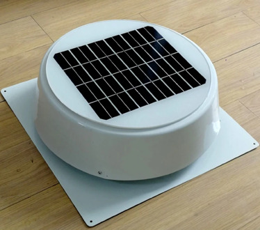 10W Solar Attic Fan Vent Roof Mounted Exhaust Ventilator 530CFM for Greenhouse Garage Mobile Toilet Garden Residential House