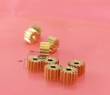 10X 0.4M 15T Kleine Mini Koper Gear 1.98 2 Mm Diameter Voor Speelgoed Auto Rc Vliegtuigen Gear