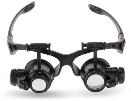 10X 15X 20X 25X Hoofdband Eyewear Horloge Reparatie Horlogemaker Vergrootglas Loupe Juwelier Vergrootglas Bril Tool Met Lamp Led Light