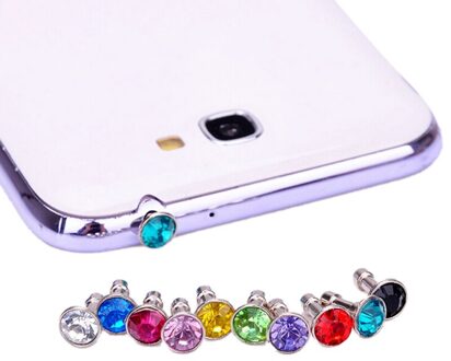 10X 3.5Mm Crystal Earphone Anti Dust Cap Ear Plug Stopper Voor Mobiele Telefoon